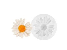 Molde silicona margarita blanca